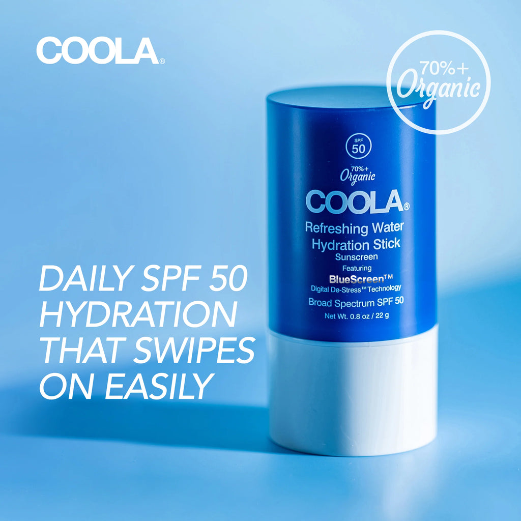 Coola Refreshing Water Hydration Stick Organic Face Sunscreen SPF 50
